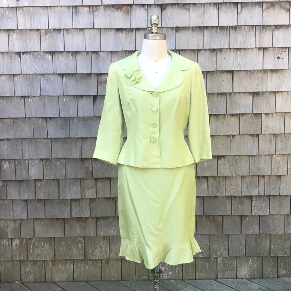 Maggie London Silk Skirt Suit